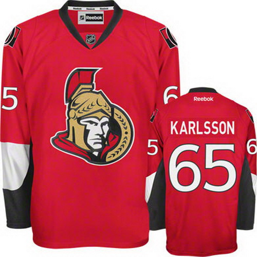 durable Ottawa Senators 65 Erik Karlsson Red NHL Hockey Jersey